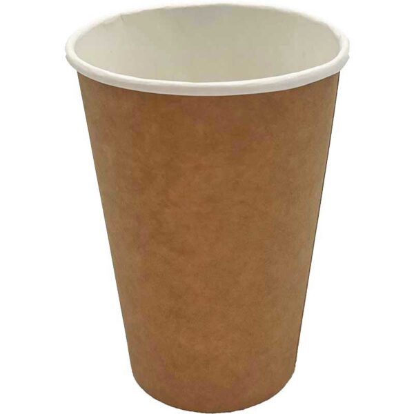 Ποτήρι Χάρτινο Μονότοιχο "Kraft" 12oz (355ml) -50τμχ