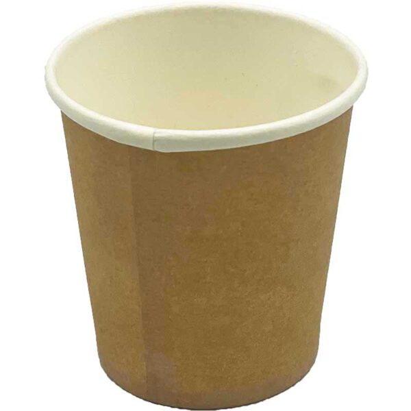 Ποτήρι Χάρτινο Μονότοιχο "Kraft" 4oz (120ml) -50τμχ